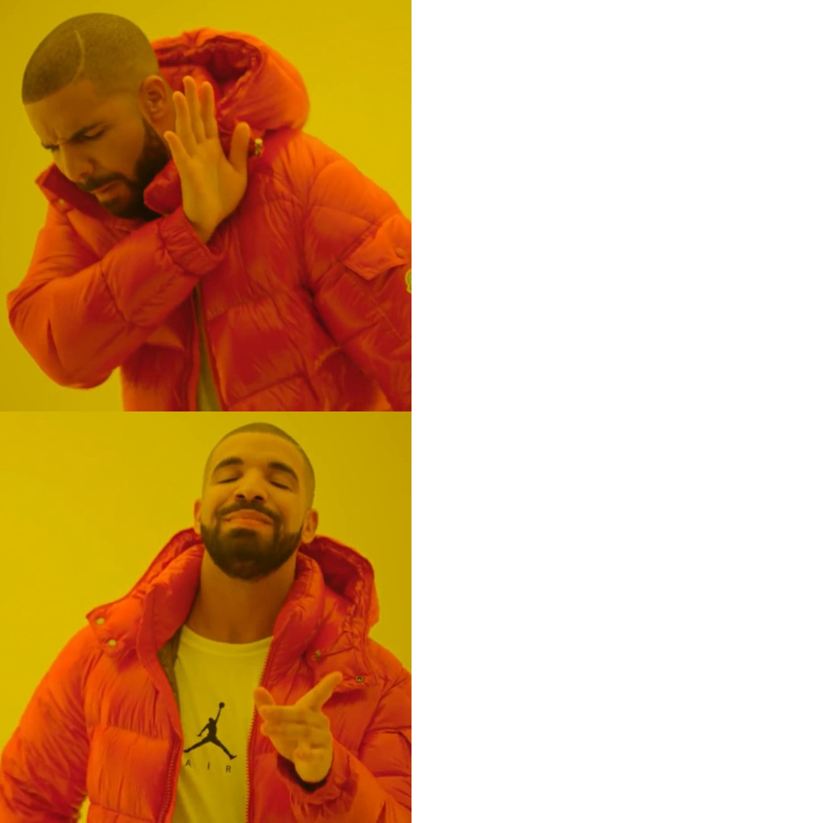 Drake Hotline Bling meme about Olive & Piper