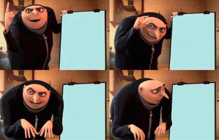 Gru's Plan meme about Olive & Piper